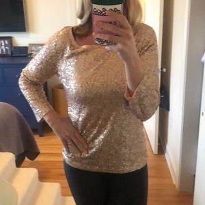 Festive J Crew Sequin Top